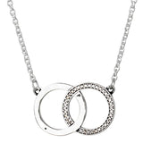 925 Silver Circles Crown Heart Necklace Charm Jewelry