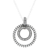 Entwined Circles T-bar Necklace 925 Silver For Europe Gift