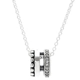 Entwined Circles T-bar Necklace 925 Silver For Europe Gift