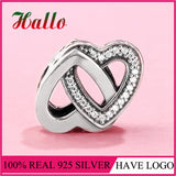 925 Silver Entwined Love Charm for Bracelets