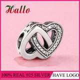 925 Silver Entwined Love Charm for Bracelets