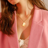 Rose Silver Envelope Locket Necklace Love Secret Message Pendant