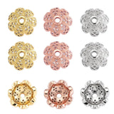 Environmental Brass CZ Bead Caps, Mix of Random, 11x4.8mm