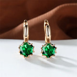 Emerald Green Crystal Wedding Earrings for Women Clip Earrings