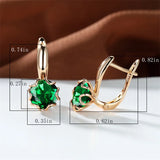 Emerald Green Crystal Wedding Earrings for Women Clip Earrings