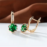 Emerald Green Crystal Wedding Earrings for Women Clip Earrings