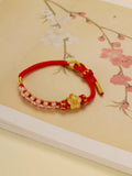 Epiphany Autumn Peach Hand-woven Vintage Ethnic Style Bracelet