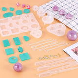 Epoxy Casting Molds Set Silicone Casting Tools Resin Jewelry Pendant Making Mold