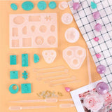 Epoxy Casting Molds Set Silicone Casting Tools Resin Jewelry Pendant Making Mold
