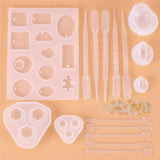 Epoxy Casting Molds Set Silicone Casting Tools Resin Jewelry Pendant Making Mold