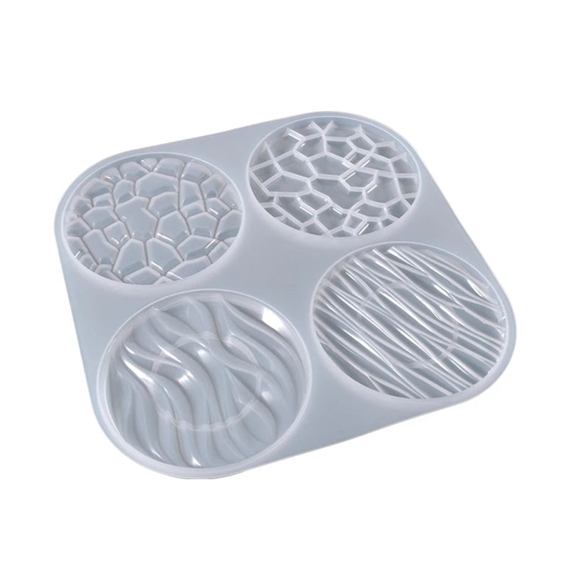 Epoxy Coaster Molds Set with Holder Stand for Resin Casting