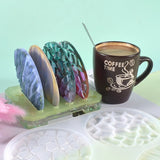 Epoxy Coaster Molds Set with Holder Stand for Resin Casting
