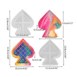 Epoxy Crystal Resin Silicone Molds Spades Jar with Lid