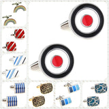 Men's Epoxy Cufflinks - Various Designs - Stripes, Flowers, Rainbow, Bowknot
