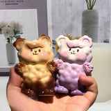 Plaster Mold Puff Bear Decor Candle Mold - DIY Ornament Making