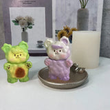 Plaster Mold Puff Bear Decor Candle Mold - DIY Ornament Making