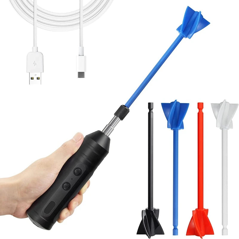 Electric Epoxy Mixer with 4 Paddles - Handheld Resin Mixing Tool