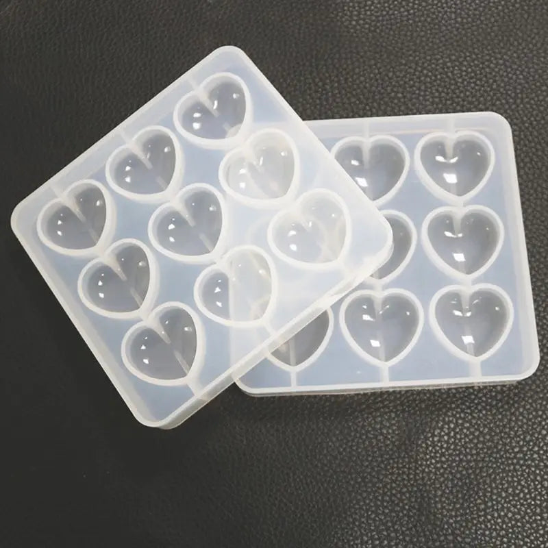 Silicone Heart Pendant Making Mold