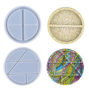 Round Grid Silicone Mold Set for Jewelry Tray