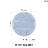 Round Grid Silicone Mold Set for Jewelry Tray