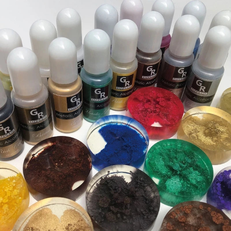 16 Colors Transparent Epoxy Pigment Liquid Resin Dye for Jewelry DIY