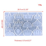 3D Crown Shape Mold Silicone for DIY Keychain Jewelry Earrings Crafts