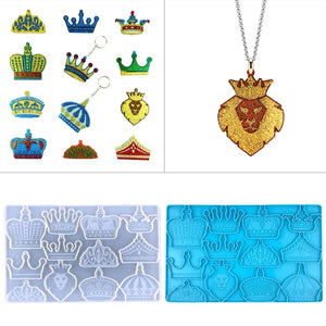 3D Crown Shape Mold Silicone for DIY Keychain Jewelry Earrings Crafts