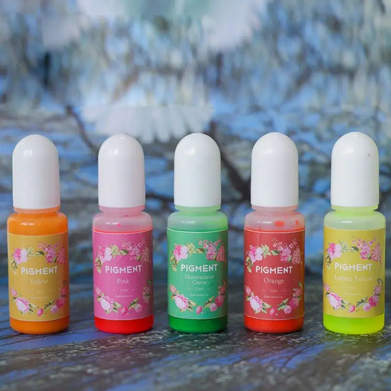 15 Colors Epoxy Resin Pigment Set for Art Making 10ml Each