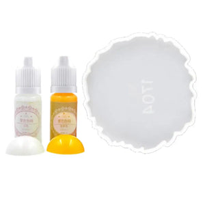 Epoxy Resin Colorant Liquid Pigment 10g with Coaster Tray for DIY Crafts