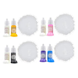 Epoxy Resin Colorant Liquid Pigment 10g with Coaster Tray for DIY Crafts