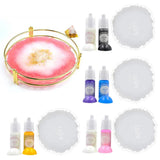 Epoxy Resin Colorant Liquid Pigment 10g with Coaster Tray for DIY Crafts