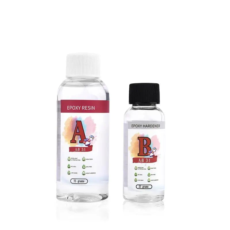 Clear Epoxy Resin Glue Kit 3:1 AB Ratio DIY Art Crafts Set