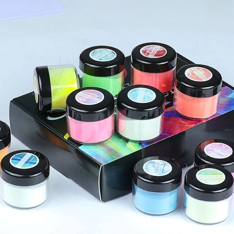 Epoxy Resin Luminous Powder Non-Toxic Safety Powder 12 Color Glow