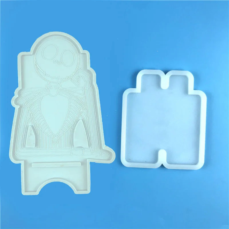 Skull Mobile Phone Holder Resin Mold DIY Crafts Tool