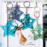 Christmas Deer Star Keychain Silicone Mold Jewelry Pendant