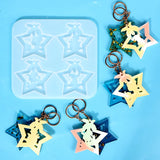 Christmas Deer Star Keychain Silicone Mold Jewelry Pendant