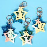 Christmas Deer Star Keychain Silicone Mold Jewelry Pendant