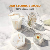 Hexagonal Bottle Dish Storage Herbal Grinder Silicone Mold