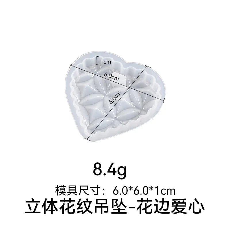 Epoxy Resin Mold Pendant Love Scented Decorative Pattern Silicone Mold