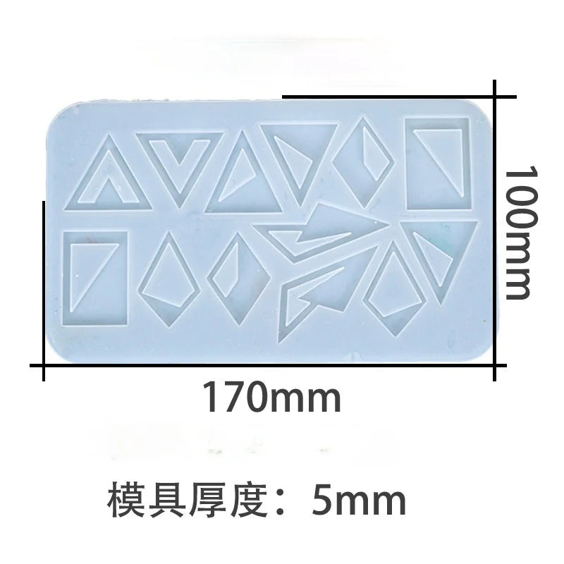 Geometric Earring Silicone Mold Rhombus Triangle Polygon Resin Mold