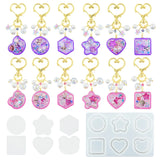 Mini Quicksand Love Hexagon Round Silicone Mold for Jewelry