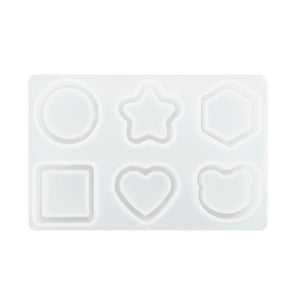 Mini Quicksand Love Hexagon Round Silicone Mold for Jewelry