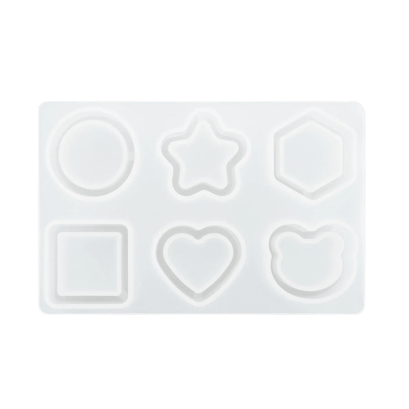 Mini Quicksand Love Hexagon Round Silicone Mold for Jewelry