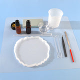 Silicone Epoxy Resin Molds Workbench Table Plate DIY Jewelry Making Tool