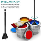 4Pcs Epoxy Resin Paint Mixer Paddles + 2 Extension Rods