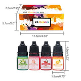 Clear Epoxy Resin Pigment Set 24 Colors 0.17oz DIY Molds Coating B85D