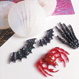 Epoxy Resin Silicone Molds Coffin Box Mould Trinket Bat Owl Skull Hands