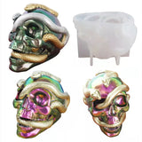 3D Silicone Skull Mold for Epoxy Resin Casting