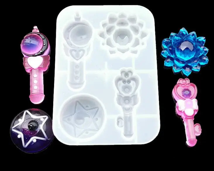 Princess Magic Mirror Silicone Mold for Epoxy Resin Fairy Wand