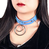 Erotic Leather Cosplay Heart Spike Collar Choker